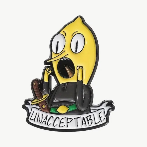 Adventure Time Lemongrab “Unacceptable” Enamel Pin – Funny Cartoon Accessory - Picture 1 of 1